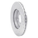 R1 84-87 Audi Coupe Front Right Drilled & Slotted Silver Brake Rotor