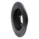 R1 02-15 Mini Cooper (Excl Clubman) Rear Right Drilled & Slotted Black Brake Rotor