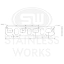 Stainless Works Hemi 5.7L/6.1L/6.4L D-Port Shaped Header 304SS Exhaust Flanges 1-3/4in Primaries
