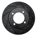 R1 81-87 Saab 900 Front Right Drilled & Slotted Black Brake Rotor