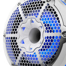 DS18 Tower Speakers Towers Speakers 10in 1in Driver 300 Watts RMS w/ RGB LED Lights White