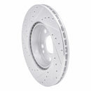 R1 90-95 Mercedes-Benz 300CE Front Right Drilled & Slotted Silver Brake Rotor