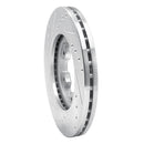 R1 85-02 Nissan Pickup Front Drilled & Slotted Silver Brake Rotor Set w/Optimum OE Pads and Hardware