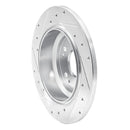 R1 02-04 Acura RL Rear Right Drilled & Slotted Silver Brake Rotor