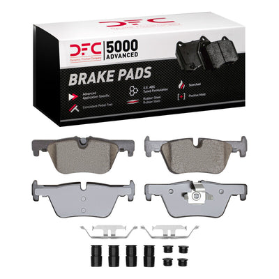 DFC 13-13 BMW 328i xDrive Rear Drilled & Slotted Geoperformance Rotors 5000 Advanced Pads w/Hardware