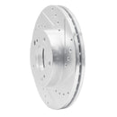 R1 89-90 Nissan 300ZX Front Right Drilled & Slotted Silver Brake Rotor