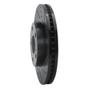 R1 92-06 Lexus ES300 Front Right Drilled & Slotted Black Brake Rotor