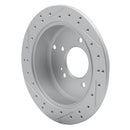 R1 01-16 Hyundai Santa Fe Rear Right Drilled & Slotted Geo-Carbon Rotor