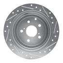 R1 10-20 Lexus RX450h Front & Rear Drilled & Slotted Silver Brake Rotor Set