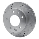 R1 02-06 Dodge Sprinter 2500 Front Left Drilled & Slotted Silver Brake Rotor