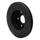 R1 05-15 Toyota Tacoma Front Left Drilled & Slotted Black Brake Rotor