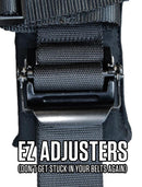 PRP 5.2 Cam-Lock Harness w/ Ratchet Lap Belt - Black