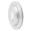 R1 13-19 Cadillac ATS Rear Drilled & Slotted Silver Brake Rotor Set