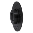 R1 62-80 MG MGB Front Left Drilled & Slotted Black Brake Rotor