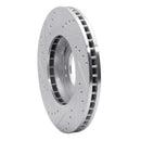 R1 03-06 Kia SORENTO Front Right Drilled & Slotted Silver Brake Rotor