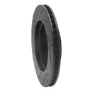 R1 11-25 Nissan Note (Mexico) Front Right Drilled & Slotted Black Brake Rotor