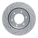 R1 19-25 Ford Ranger (USA/Canada) Front Right Drilled & Slotted Silver Brake Rotor