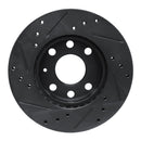 R1 88-20 Chevrolet CHEVY Pickup (Mexico) Front Right Drilled & Slotted Black Brake Rotor