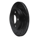 R1 93-98 Ford Thunderbird Rear Left Drilled & Slotted Black Brake Rotor