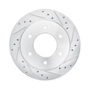 R1 19-25 Ford Ranger Rear Drilled & Slotted Silver Brake Rotor Set