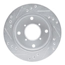 R1 89-01 Chevrolet Metro Front Right Drilled & Slotted Silver Brake Rotor