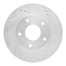 R1 98-05 Chevrolet S10 Front & Rear Drilled & Slotted Silver Brake Rotor Set