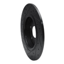 R1 18-25 Honda Odyssey Rear Right Drilled & Slotted Black Brake Rotor