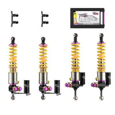 KW Porsche Carrera GT HLS & V5 Coilover Kit w/ Black Springs