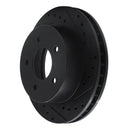 R1 90-02 Chevrolet ASTRO Front Right Drilled & Slotted Black Brake Rotor