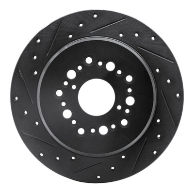 R1 92-00 Lexus SC400 Rear Drilled & Slotted Black Brake Rotor Set