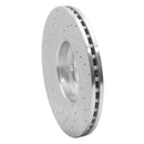 R1 03-09 Volvo XC90 Front Right Drilled & Slotted Silver Brake Rotor