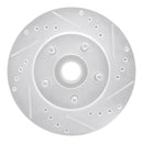R1 87-92 Lincoln Mark VII Front Right Drilled & Slotted Silver Brake Rotor