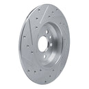 R1 20-22 Jaguar E-Pace Front & Rear Drilled & Slotted Silver Brake Rotor Set