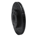 R1 11-25 Hyundai Elantra Front Drilled & Slotted Black Brake Rotor Set