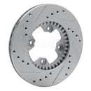 R1 79-83 Nissan 280ZX Front Right Drilled & Slotted Silver Brake Rotor