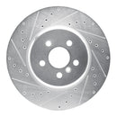 R1 17-26 BMW iX3 Front Drill & Slot Silver Rotors