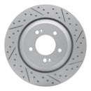 R1 19-25 Hyundai Veloster N Rear Right Drilled & Slotted Geo-Carbon Rotor
