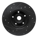 R1 79-85 Volkswagen Type 2 Front Right Drilled & Slotted Black Brake Rotor