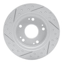 R1 03-08 Acura Tsx Rear Right Drilled & Slotted Geo-Carbon Rotor