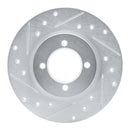 R1 80-83 Toyota Corolla (US/Canada) Front Left Drilled & Slotted Silver Brake Rotor