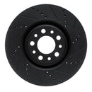 R1 17-25 Alfa Romeo Giulia Front Drill/Slot Black Rotors w/Optimum Pads
