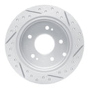 R1 04-12 Mitsubishi Galant Rear Left Drilled & Slotted Geo-Carbon Rotor