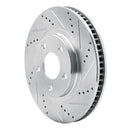 R1 97-05 Buick Riviera Front Right Drilled & Slotted Silver Brake Rotor