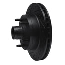 R1 73-93 Ford E-150 Econoline Front Left Drilled & Slotted Black Brake Rotor