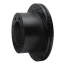 R1 01-10 Chevrolet Express 3500 Rear Left Drilled & Slotted Black Brake Rotor