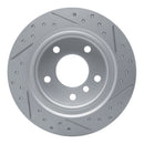 R1 95-99 BMW 318Ti Rear Left Drilled & Slotted Geo-Carbon Rotor