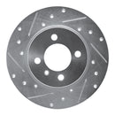 R1 84-85 BMW 318I Front Left Drilled & Slotted Silver Brake Rotor