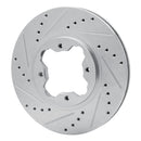 R1 91-97 Acura CL Front Left Drilled & Slotted Silver Brake Rotor