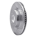 R1 05-09 Land Rover Range Rover Sport Front Right Drilled & Slotted Silver Brake Rotor