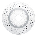 R1 14-19 Fiat 500L Front Left Drilled & Slotted Geo-Carbon Rotor